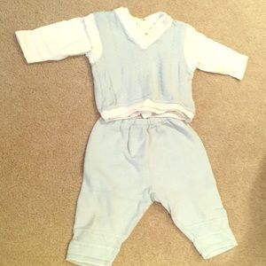 Boys 9 m Easter/Spring knit pant set - 100% cotton